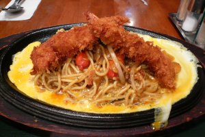 名古屋駅で食べたインディアンスパゲッティ。